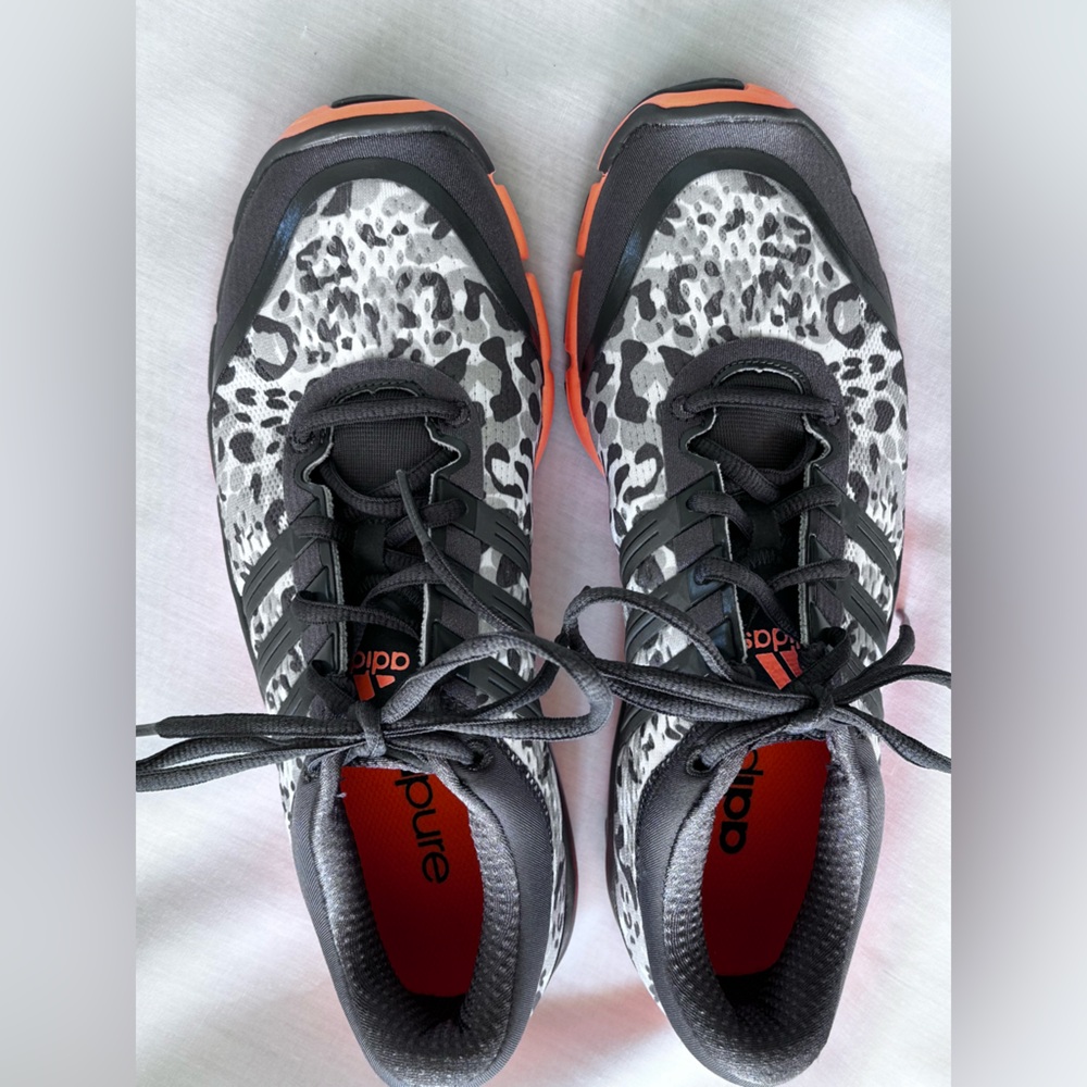 Adidas Adipure Women’s Gray Leopard-Print Athletic sneakers New never worn